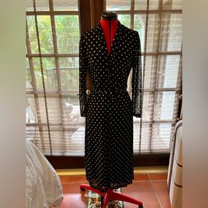 Polka dot dress. Lovely figure